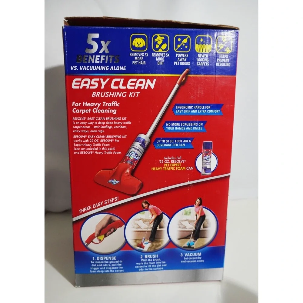 New Open Box Resolve Easy Clean Pet Expert Brushing Kit Carpet Cleaning NO FOAM